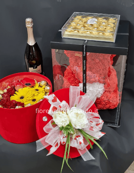teddy flowers box da abbinare con altri prodotti