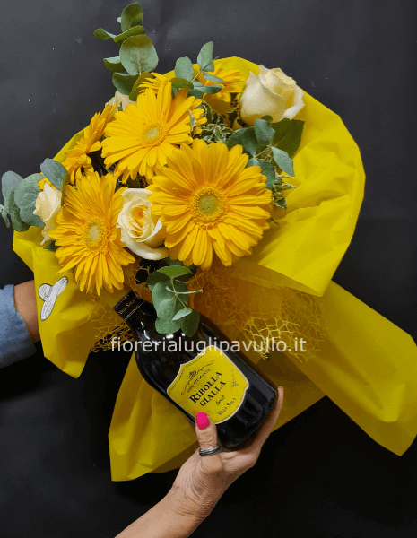 bouquet di gerbere e rose